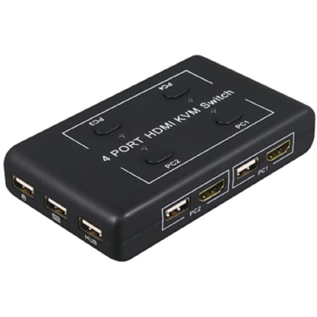 【伽利略】HDMI 4K2K KVM 4埠電腦切換器(HKVM4S)