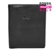 【FOSSIL 官方旗艦館】真皮RFID防盜護照夾-黑色 MLG0358001(禮盒組附鐵盒)