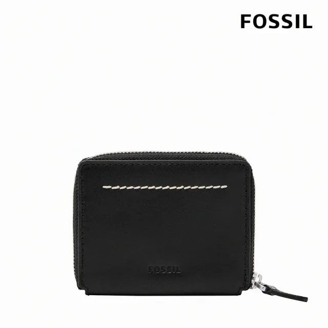 【FOSSIL 官方旗艦館】Westover 真皮拉鍊卡片包-黑色 ML4584001 雙11/1111(禮盒組附鐵盒)