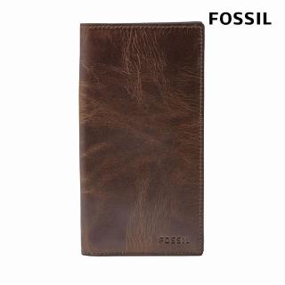【FOSSIL 官方旗艦館】Derrick 真皮長夾-深棕色 ML3683201(禮盒組附鐵盒)