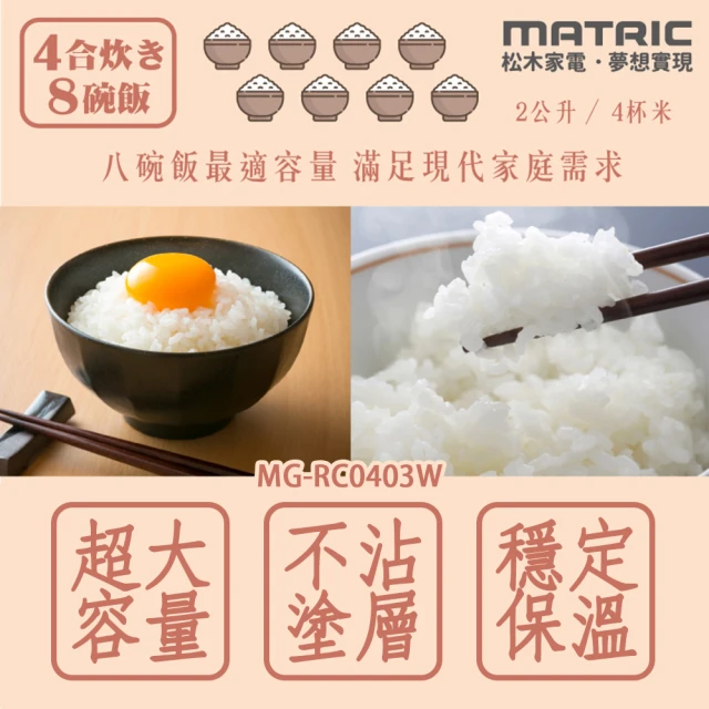 MATRIC 松木MATRIC 松木 粉漾甜心電子鍋 MG-RC0403W