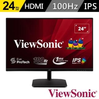 【ViewSonic 優派】VA2432-H 24型 IPS 100Hz 商用護眼電腦螢幕(1ms)