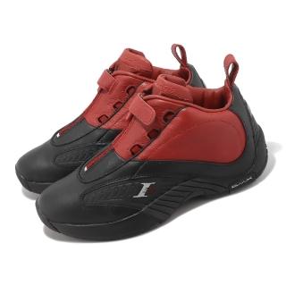 【REEBOK】籃球鞋 Answer IV 男鞋 黑 紅 艾佛森 皮革 拉鍊 隱藏式鞋帶 Allen Iverson(100033883)