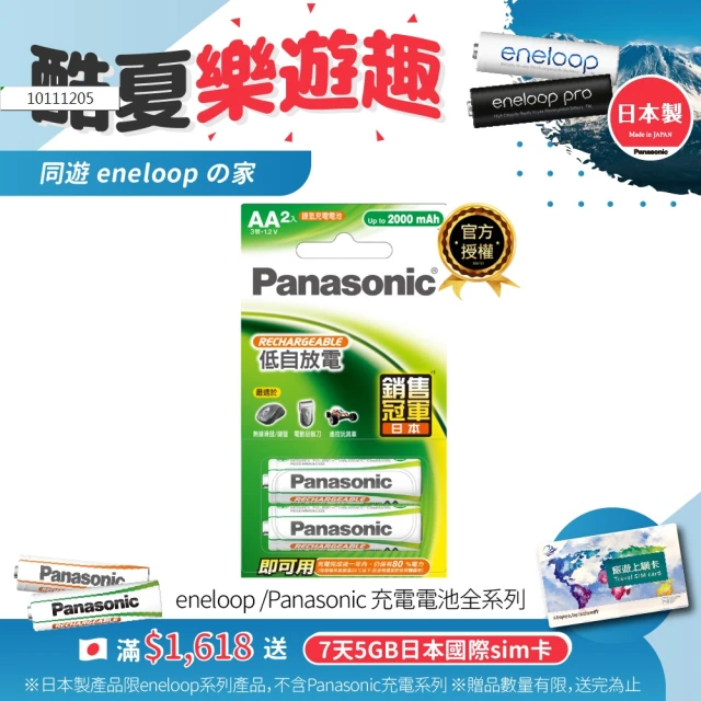 【Panasonic 國際牌】Panasonic 鎳氫充電電池-標準(3號2入)