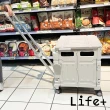 【Life+】多功能秒開收折疊式購物車/手拉車_四輪款(2款任選)