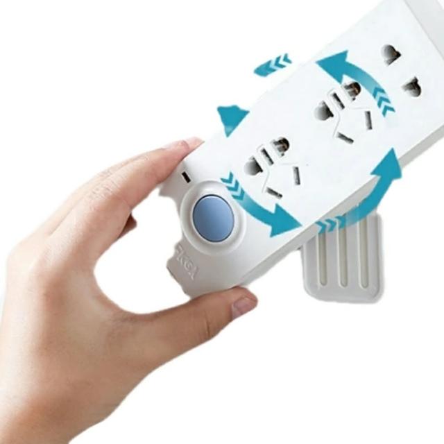 【Ainmax 艾買氏】桌上擺飾 長線排插固定器(買就送插座安全護蓋8入)