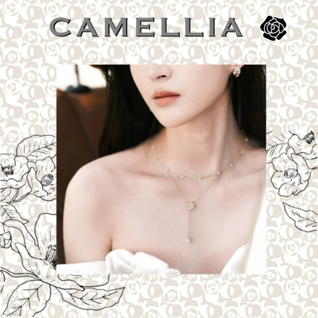 Camellia Double Tassel 珍珠項鍊(雙層鎖骨鏈/氣質吊墜/生日禮物)