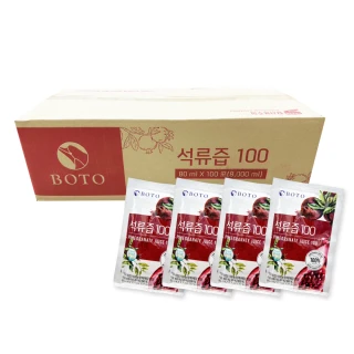 【韓國BOTO】100%紅石榴汁80mlx100入/箱