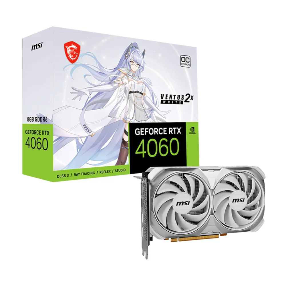 【MSI 微星】GeForce RTX 4060 VENTUS 2X WHITE 8G OC 顯示卡