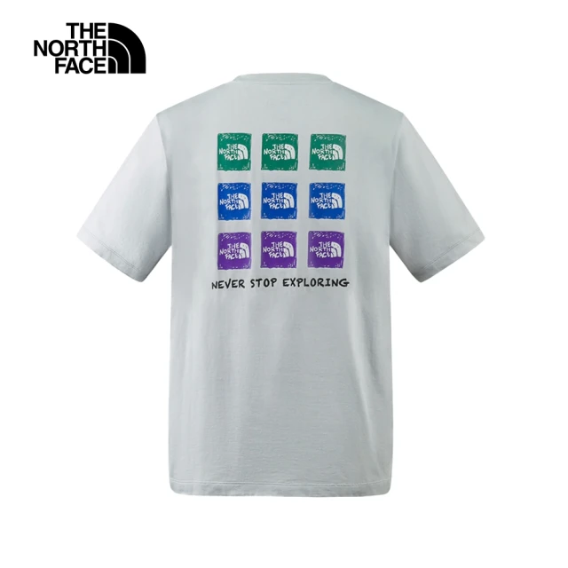 The North Face 北面男女款灰色多樣經典品牌LOGO短袖T恤｜8CSMA0M