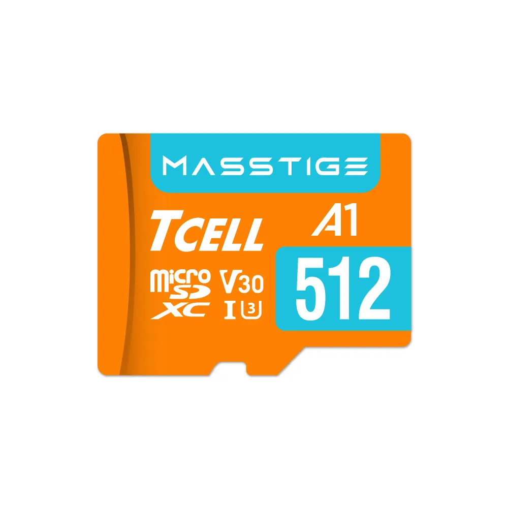 【TCELL 冠元】2入組-MASSTIGE A1 microSDXC UHS-I U3 V30 100MB 512GB 記憶卡