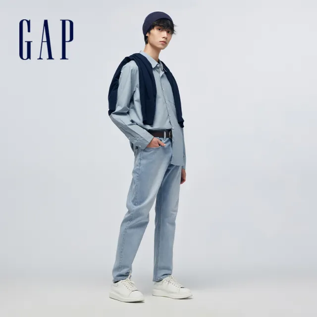 【GAP】男裝 Logo翻領長袖上衣/襯衫-多色可選(885521&891052)