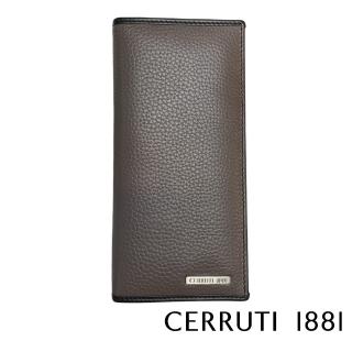 【Cerruti 1881】義大利原裝進口 頂級小牛皮6卡長夾皮夾 CEPU05991M(灰色 贈禮盒提袋)