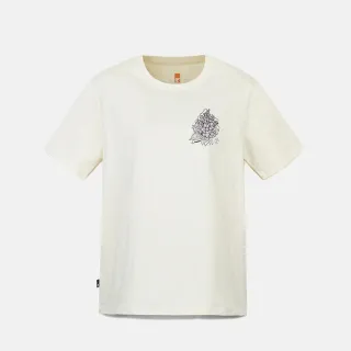 【Timberland】女款白色圖案短袖T恤(A66D7CM9)