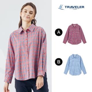 【TRAVELER 旅行者】24SS女款木棉抗UV長袖襯衫 241TR706(涼感/吸濕排汗/抗UV/襯衫)