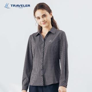 【TRAVELER 旅行者】24SS女款四面彈吸排抗UV長袖襯衫 241TR708(四面彈/吸濕排汗/抗UV/襯衫)