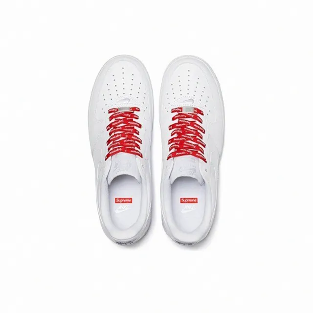 【NIKE 耐吉】Nike Air Force 1 X Supreme White 白色 AF1 聯名 男鞋 休閒鞋(CU9225-100)