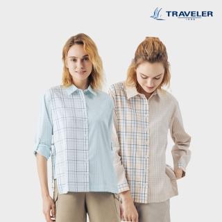 【TRAVELER 旅行者】24SS女款Coolmax涼感消臭抗UV可捲收長袖襯衫 241TR711(吸濕排汗/抗UV/襯衫)