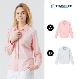 【TRAVELER 旅行者】24SS女款防蚊吸排抗UV可捲收長袖 襯衫 241TR702(防蚊/吸濕排汗/抗UV/襯衫)