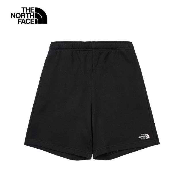 【The North Face 官方旗艦】北面男款黑色舒適透氣休閒短褲｜88GDJK3