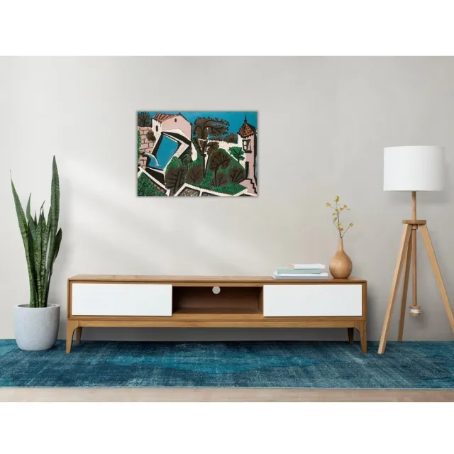 《俱樂部》畢卡索．立體派 世界名畫 經典名畫 風景油畫-無框60x80CM