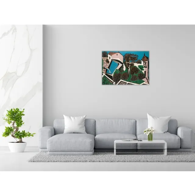 《俱樂部》畢卡索．立體派 世界名畫 經典名畫 風景油畫-無框60x80CM