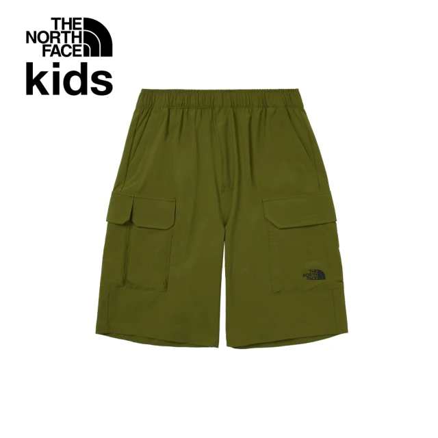 The North Face 北面兒童綠色吸濕排汗涼感休閒短