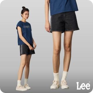 【Lee 官方旗艦】女裝 牛仔短褲 / 涼感 中腰 特色刷白 黑色洗水 / Jade Fusion 系列(LB422016856)