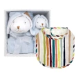 【Angel Dear】momo限定-豪華彌月禮盒-毛毯+安撫巾+雙層豆豆圍兜(多種款式)