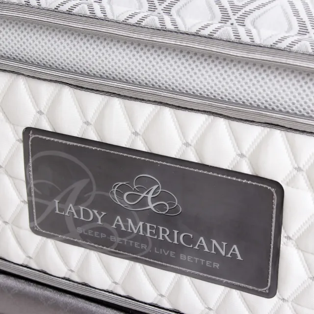 【Lady Americana】萊儷絲喬伊絲 乳膠獨立筒床墊-雙大6尺(送緹花對枕)