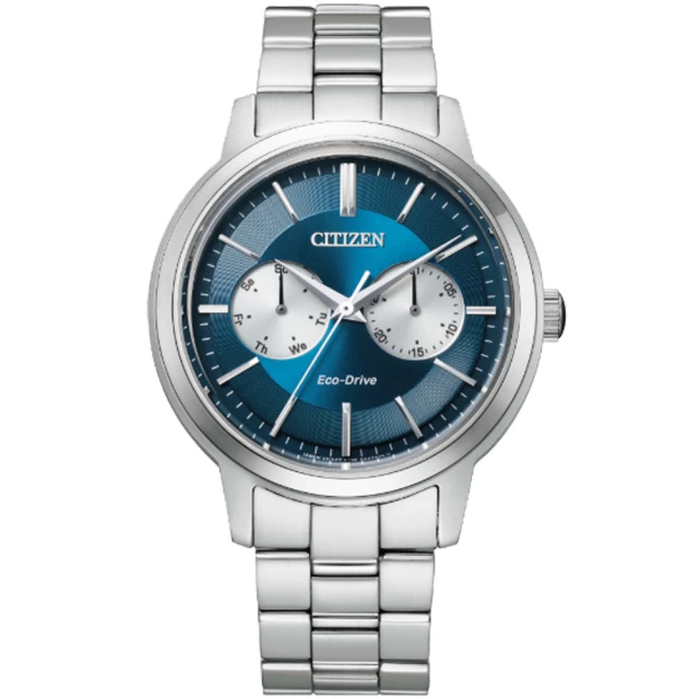 【CITIZEN 星辰】Eco-Drive 率性紳士光動能不鏽鋼腕錶/銀x藍面(BU4030-91L)
