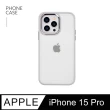 【General】iPhone 15 Pro 手機殼 i15 Pro 6.1吋 保護殼 無機質風格金屬鏡框軟邊硬殼保護套