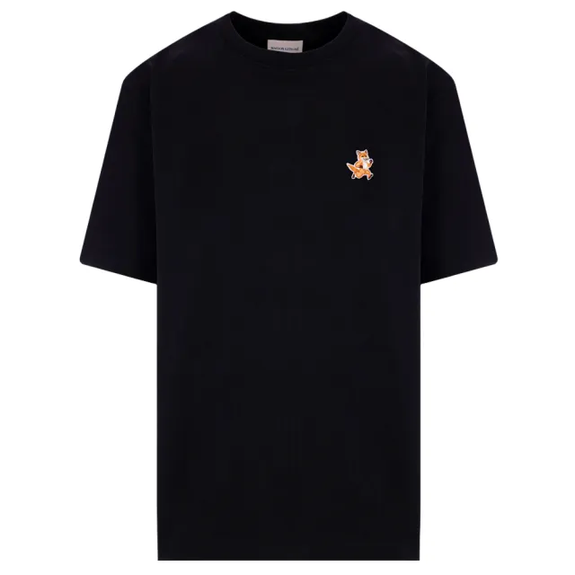 【Maison Kitsune】男款 狐狸圖案 短袖T恤-黑色(S號、M號、L號、XL號)