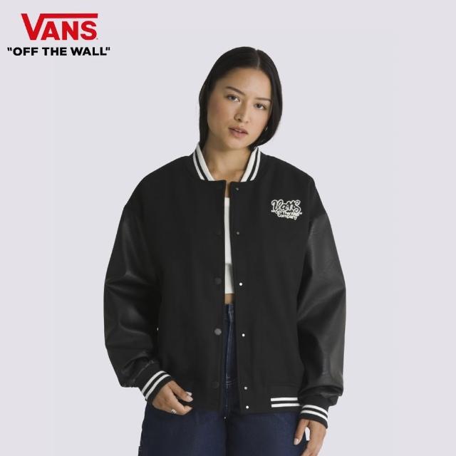 【VANS 官方旗艦】Varsity Club 男女款黑色長袖棒球外套