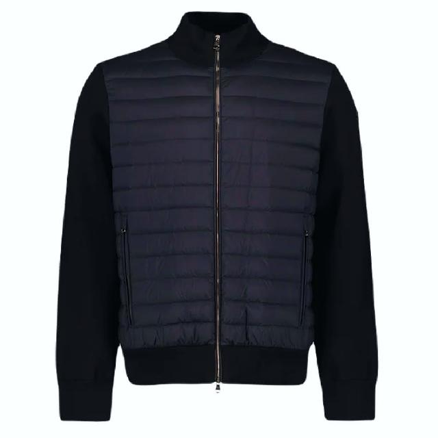 【MONCLER】男款 前襟羽絨拼接外套-深藍色(1號USA-S、2號USA-M、3號USA-L、4號USA-XL)