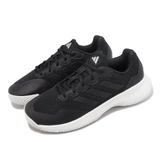 【adidas 愛迪達】網球鞋 GameCourt 2 W 女鞋 黑 白 運動鞋 愛迪達(ID1494)