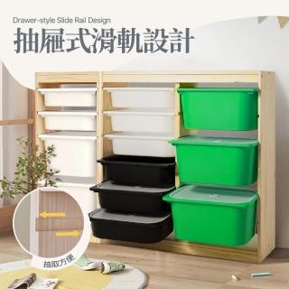 【Ashley House】實木玩具收納櫃1+2組(松木/收納盒需另購/置物櫃/櫃子/抽屜櫃/鬥櫃/床頭櫃/書櫃)