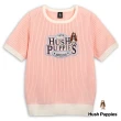 【Hush Puppies】女裝 線衫 品牌英文圖騰刺繡狗線衫(粉紅 / 43213102)