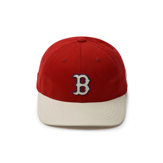 【MLB】童裝 可調式棒球帽 童帽 Varsity系列 波士頓紅襪隊(7ACP8804N-43RDD)