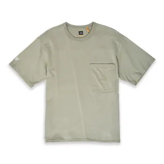 【5th STREET】男裝 短袖 短t 上衣 t恤 TEE 寬版 口袋 修身 綠色(570966)