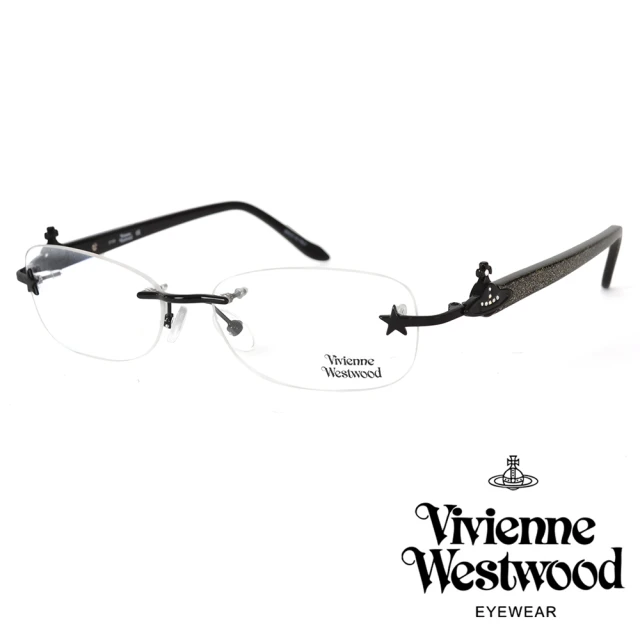 Vivienne Westwood 經典土星設計光學鏡框(亮黑 VW12203)