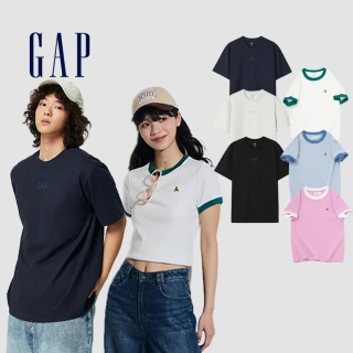 【GAP】男裝 Logo純棉圓領短袖T恤 水洗棉系列-多色可選(885843)