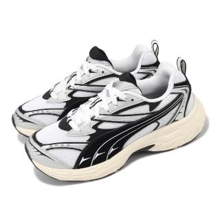 【PUMA】休閒鞋 Morphic Retro 男鞋 女鞋 白 黑 透氣 拼接 復古 老爹鞋 情侶鞋(395920-02)