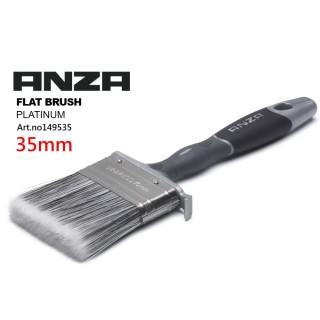 【ANZA 專業工具】歐洲刷具領導品牌 PLATINUM系列 平面刷頭 水性/油性兩用油漆刷(35mm)