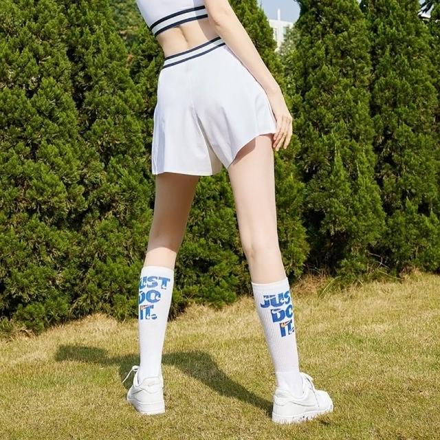 【巴黎精品】現貨+預購 瑜珈褲運動短褲(假兩件高腰網球健身女褲子2色v1ay7)
