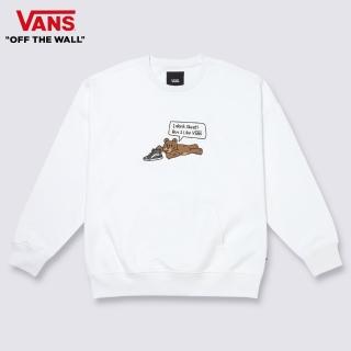 【VANS 官方旗艦】RUN Skateboard 男女款白色長袖大學T