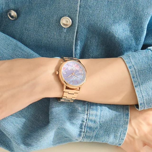 【Relax Time】wwiinngg聯名合作薰風霧紫珍珠貝女士時尚腕錶 紫面 38mm(RT-101-3)