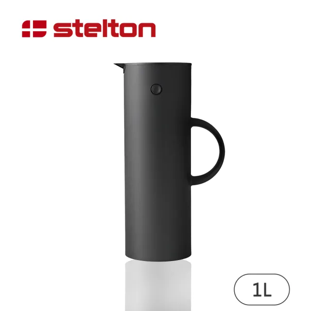 【Stelton】啄木鳥/真空保溫壺1L(黑)