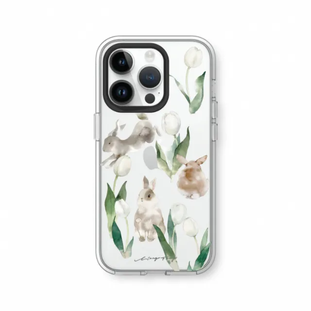 【RHINOSHIELD 犀牛盾】iPhone 12/12 Pro/12 Pro Max/Clear透明防摔手機殼/涼丰系列-野兔鬱金香(涼丰)