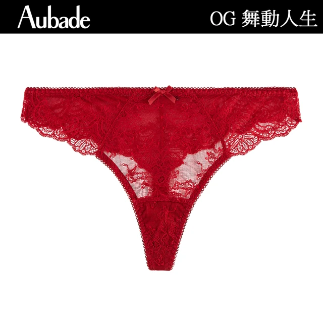 AubadeAubade 舞動人生蕾絲丁褲 性感內褲 法國進口 女內褲(OG-紅)